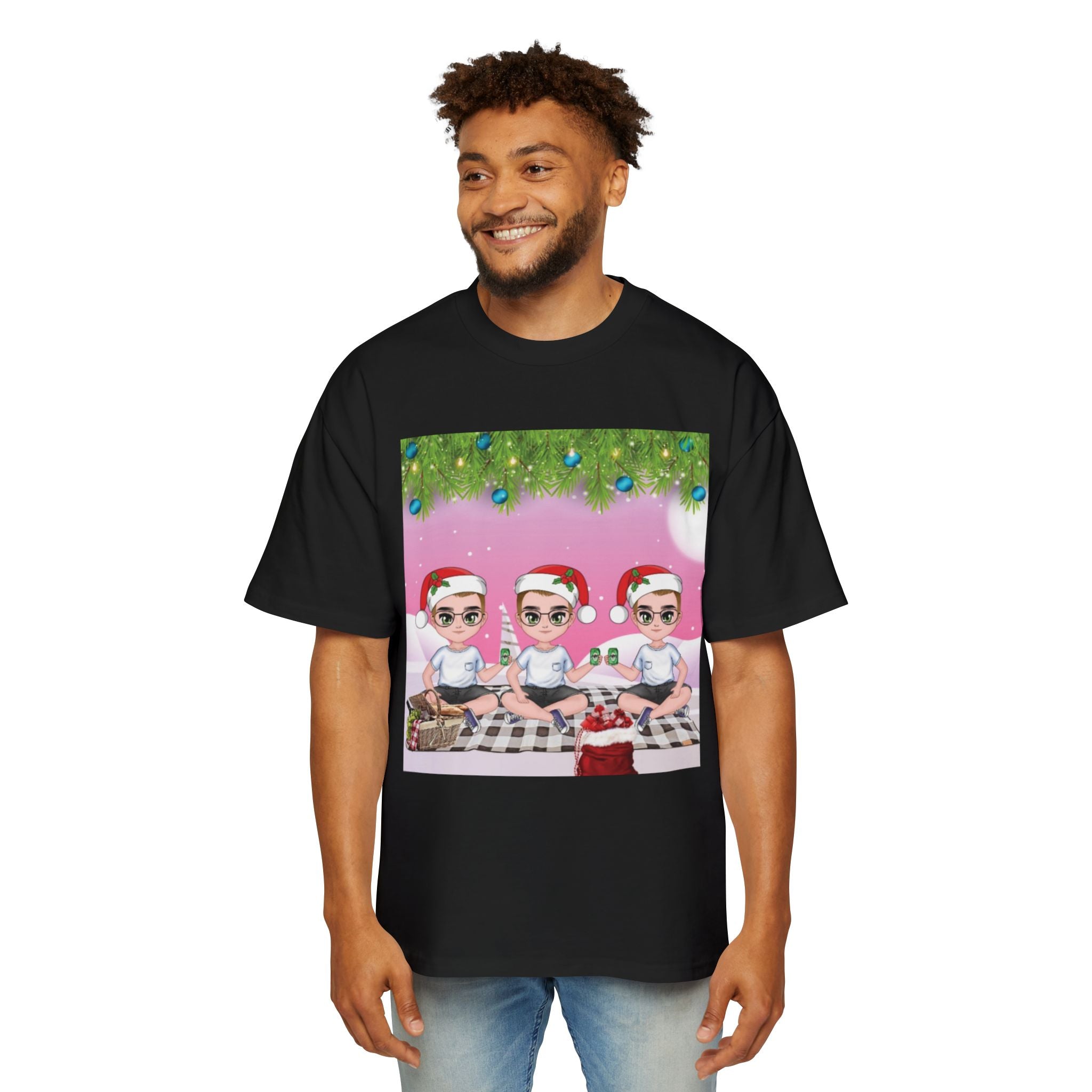 Christmas Friends | Men's Heavy Oversized Tee